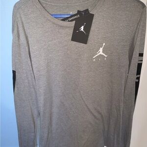 Jordan Air Men's Long Sleeve Shirt in Gray
